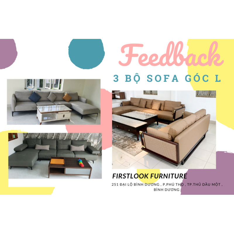 FEEDBACK | 3 SETS OF SOFA L WITH MODERN STYLE & SET OF STANDARD SOFA IN TDM, BINH DUONG