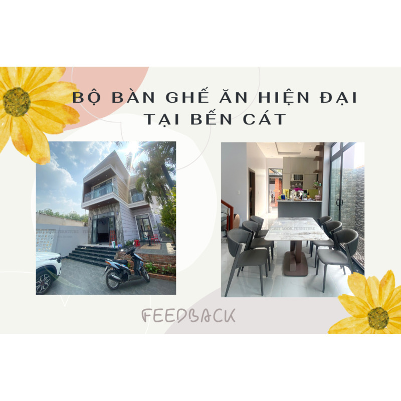 FEEDBACK | BỘ BÀN GHẾ ĂN HIỆN ĐẠI TẠI BẾN CÁT