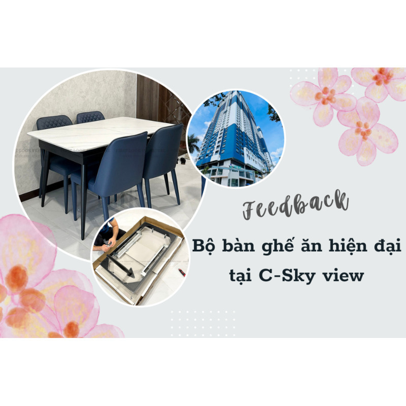 FEEDBACK | BỘ BÀN GHẾ ĂN TIỆN ÍCH TẠI C-SKY VIEW