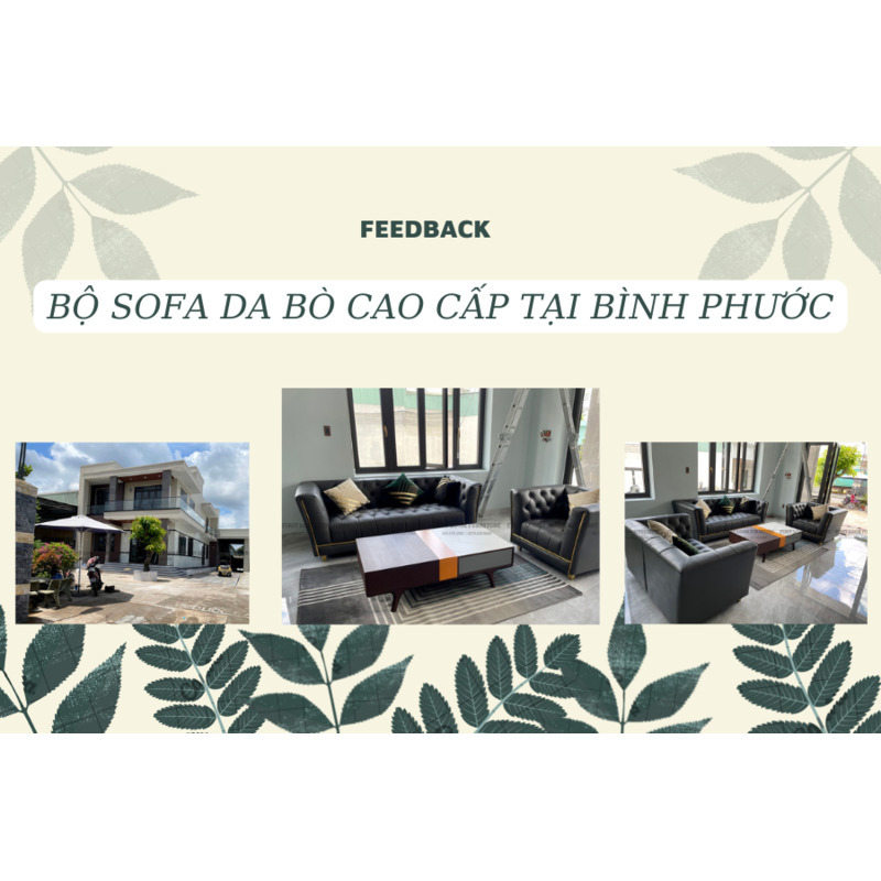 FEEDBACK | BỘ SOFA DA BÒ CAO CẤP TẠI BÌNH LONG, BÌNH PHƯỚC