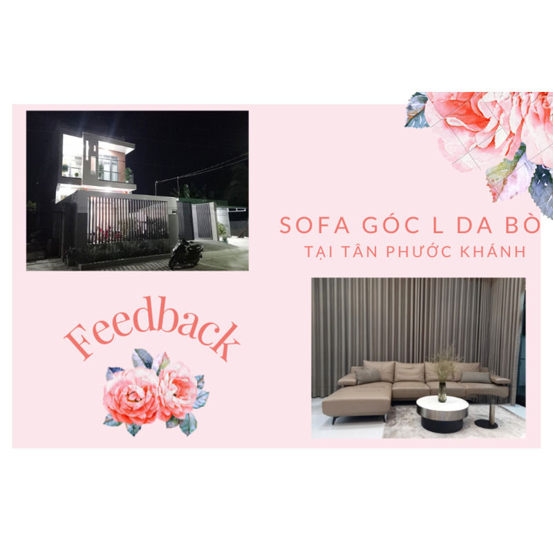 FEEDBACK | BỘ SOFA GÓC L DA BÒ - BÀN TRÀ NHẬP KHẨU TẠI TÂN PHƯỚC KHÁNH