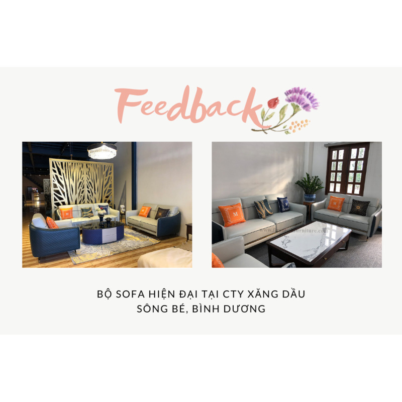 FEEDBACK | BỘ SOFA HIỆN ĐẠI NHẬP KHẨU CAO CẤP TẠI CTY XĂNG DẦU SÔNG BÉ , BÌNH DƯƠNG