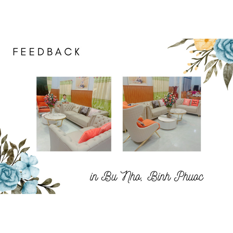 FEEDBACK | BỘ SOFA HIỆN ĐẠI TỪ KHÁCH HÀNG Ở BÙ NHO, BÌNH PHƯỚC