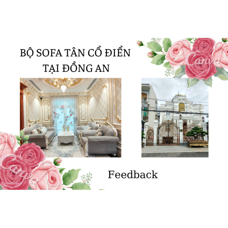 FEEDBACK | BỘ SOFA TÂN CỔ ĐIỂN TẠI ĐỒNG AN