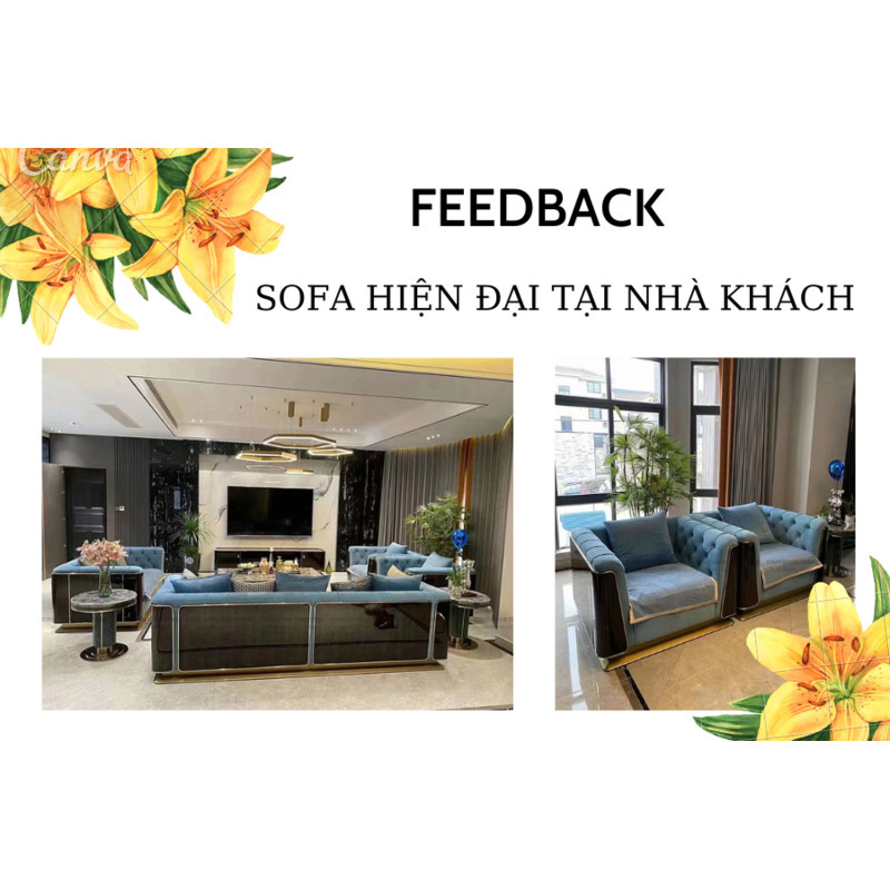 FEEDBACK | BỘ SOFA VÀ BÀN GHẾ ĂN HIỆN ĐẠI TẠI NHÀ KHÁCH