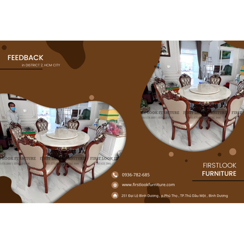 FEEDBACK | CLASSIC DINING SET - 6 DINING CHAIRS | IN NEW CITY , BINH DUONG