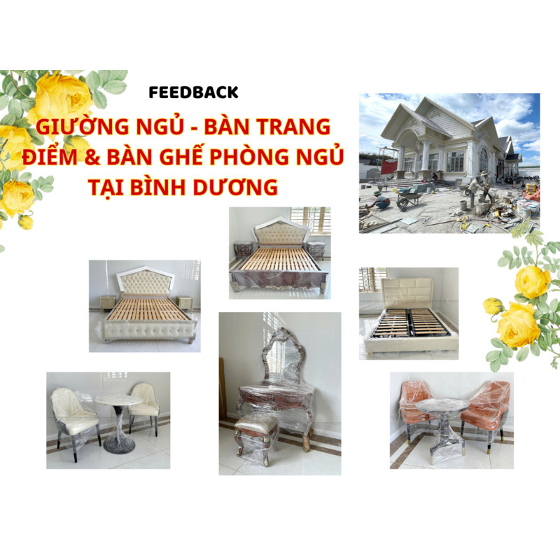 FEEDBACK | COMBO GIƯỜNG NGỦ - TAB - BÀN GHẾ PHÒNG NGỦ - BÀN TRANG ĐIỂM - DECOR TẠI BÌNH DƯƠNG