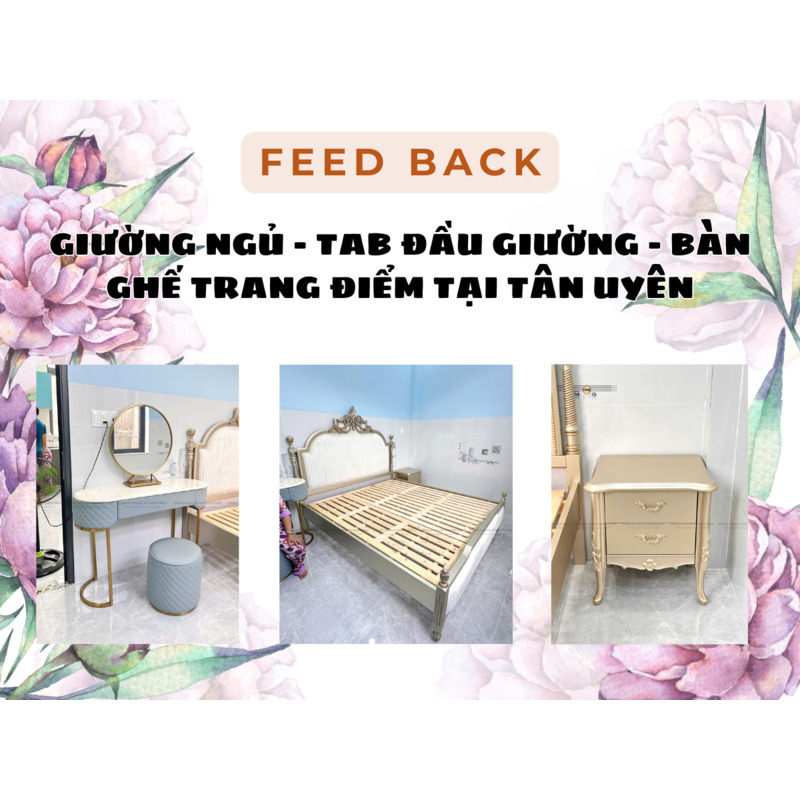 FEEDBACK | COMBO GIƯỜNG NGỦ - TAB - BÀN GHẾ TRANG ĐIỂM TẠI TÂN UYÊN