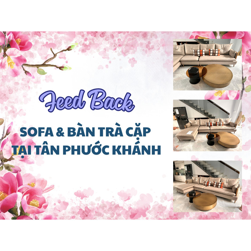 FEEDBACK | COMBO L-SHAPED SOFA AND TEA TABLE IN TAN PHUOC KHANH