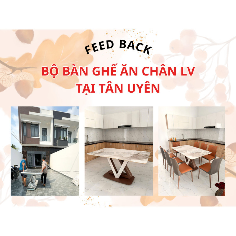 FEEDBACK | COMBO LV DINING TABLE AND CHAIRS IN TAN UYEN