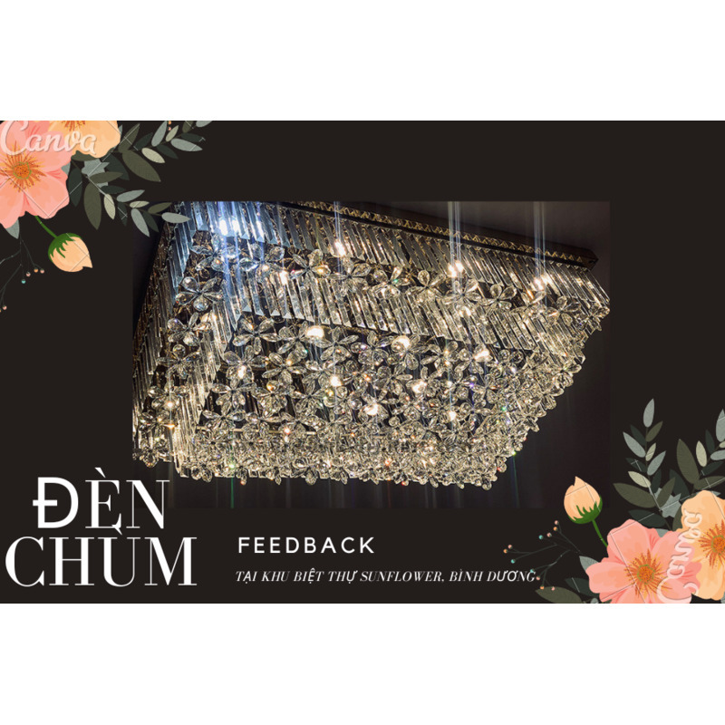 FEEDBACK | ĐÈN CHÙM TẠI KHU BIỆT THỰ CAO CẤP SUNFLOWER, BÌNH DƯƠNG