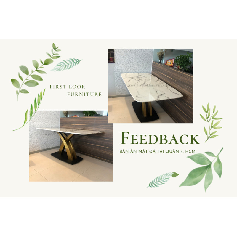 FEEDBACK | DINING TABLE WITH WHITE MARBLE SURFACE IN D.4, HCM CITY