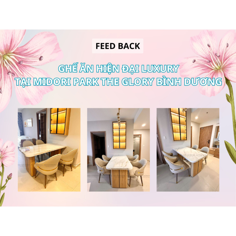 FEEDBACK | GHẾ ĂN HIỆN ĐẠI TẠI MIDORI PARK THE GLORY BÌNH DƯƠNG