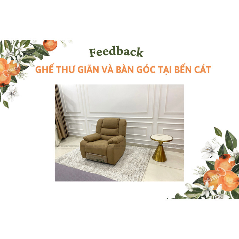 FEEDBACK | GHẾ THƯ GIÃN VÀ BÀN GÓC TẠI BẾN CÁT