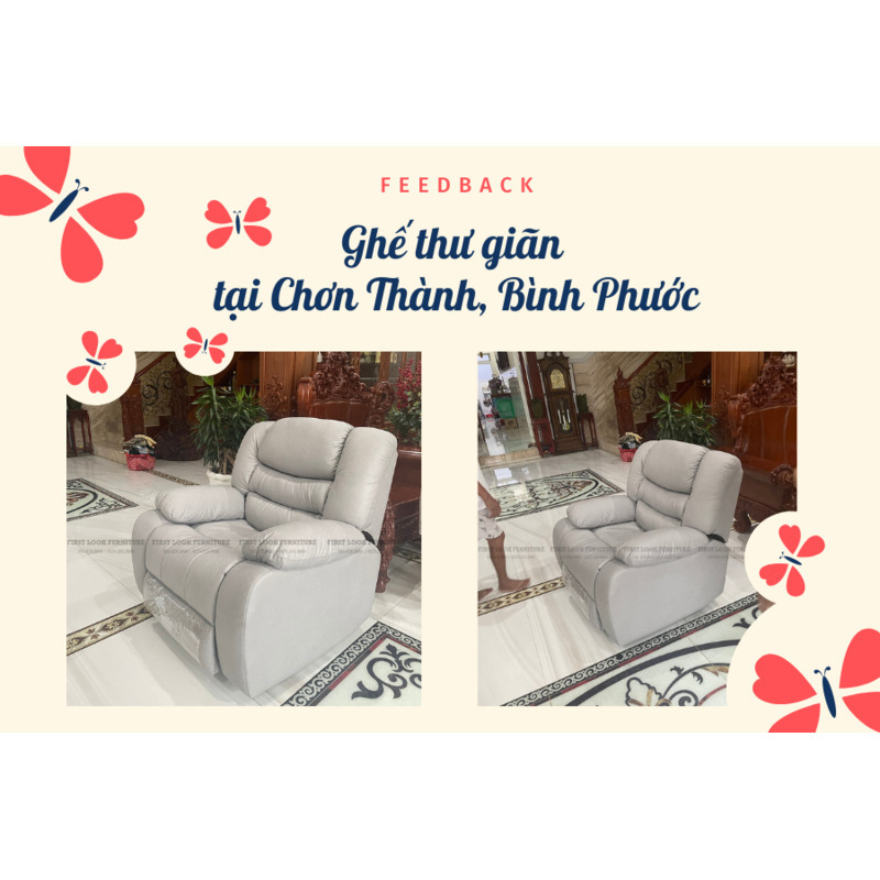 FEEDBACK | GHẾ THƯ GIÃN XÁM CHO KHÁCH HÀNG TẠI CHƠN THÀNH, BÌNH PHƯỚC