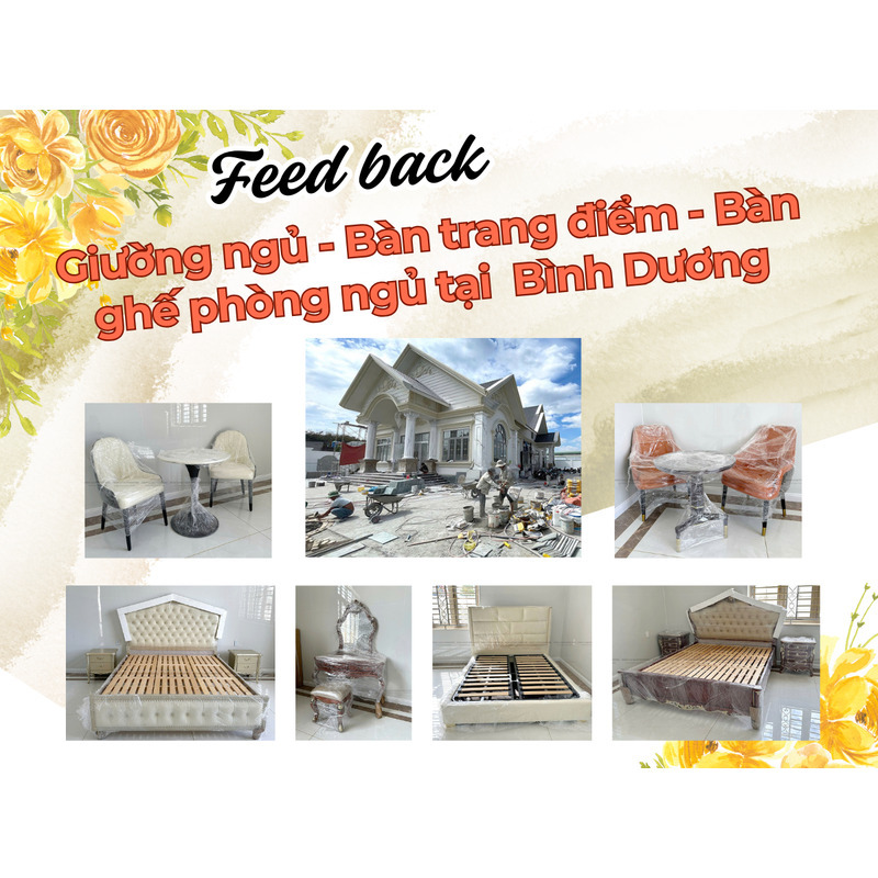 FEEDBACK | GIƯỜNG NGỦ - BÀN GHẾ PHÒNG NGỦ - BÀN TRANG ĐIỂM TẠI BÌNH DƯƠNG