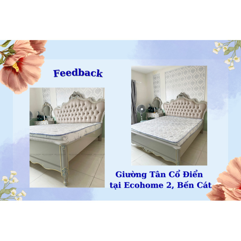 FEEDBACK | GIƯỜNG NGỦ VÀ BÀN TRANG ĐIỂM TÂN CỔ ĐIỂN TẠI BẾN CÁT