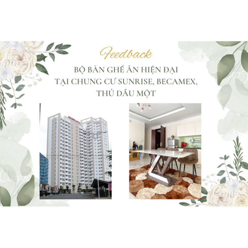 FEEDBACK | MODERN DINING SET IN SUNRISE APARTMENT COMPLEX, THU DAU MOT