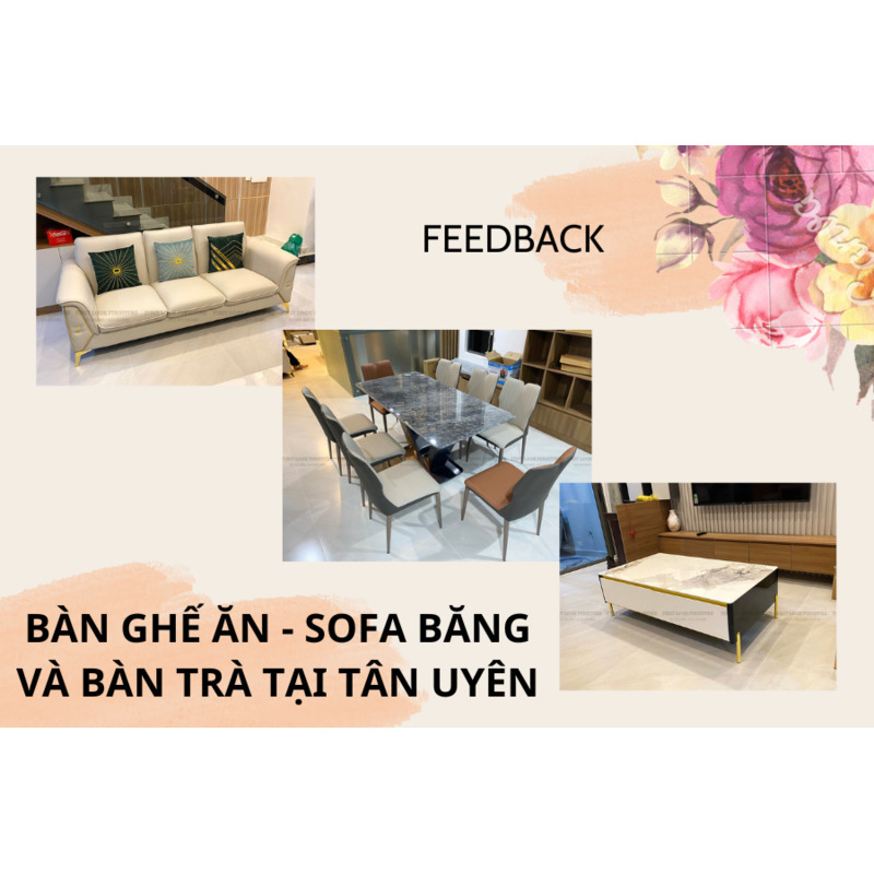 FEEDBACK | MODERN DINING SET - TAPE SOFA & TEA TABLE IN TAN UYEN