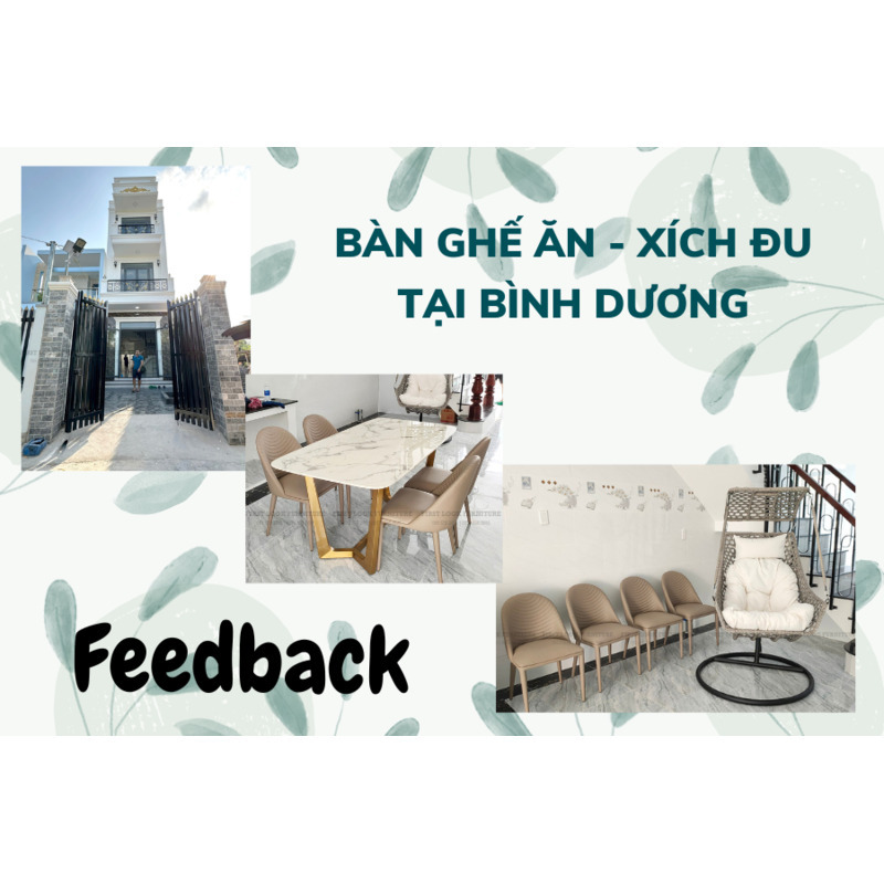 FEEDBACK | MODERN DINING TABLE SET AND OUTDOOR SWING IN BINH DUONG