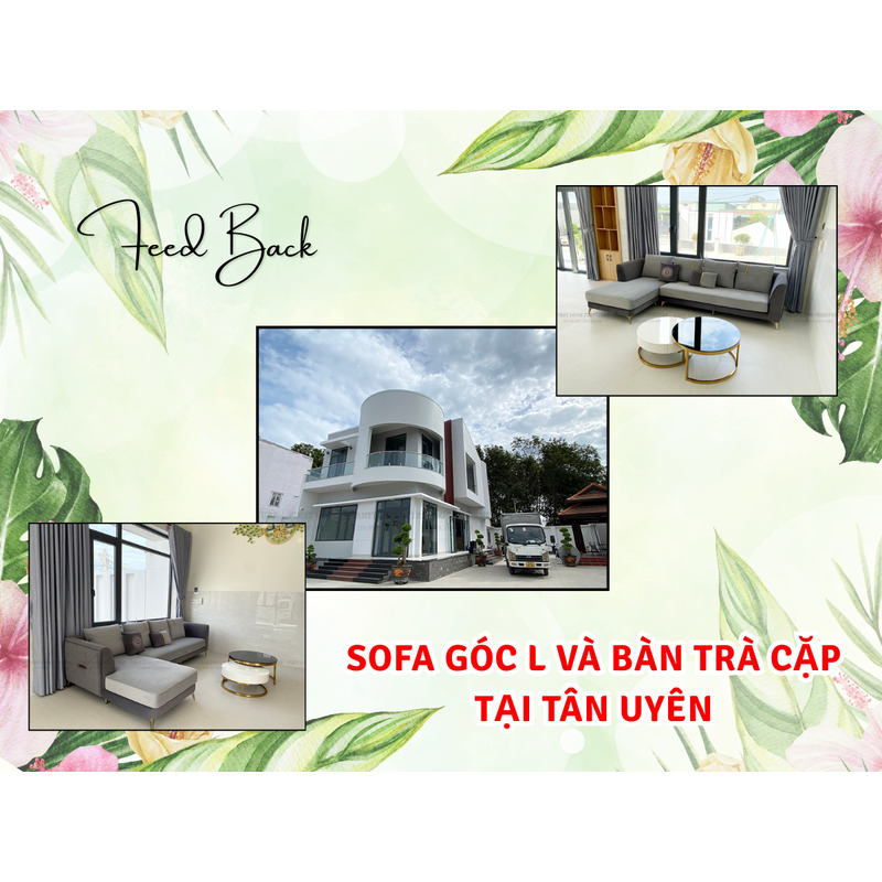 FEEDBACK | MODERN L-SHAPE & TEA TABLE IN TAN UYEN