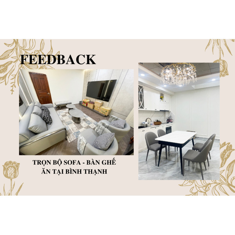 FEEDBACK | MODERN SOFA AND SMART DINING TABLE SET IN BINH THANH, HCM