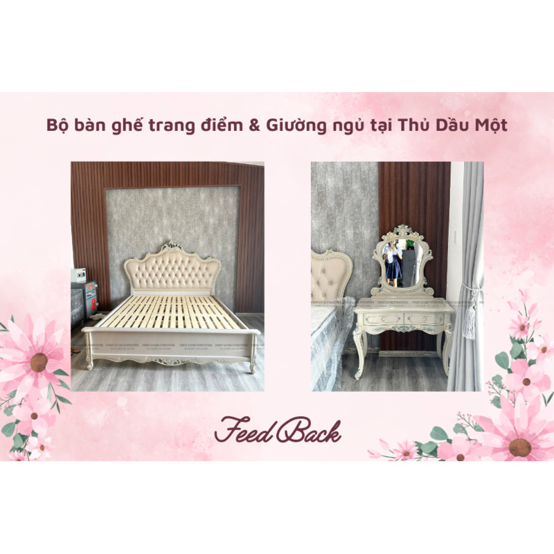 FEEDBACK | NEOCLASSICAL BED & DRESSING TABLE IN THU DAU MOT