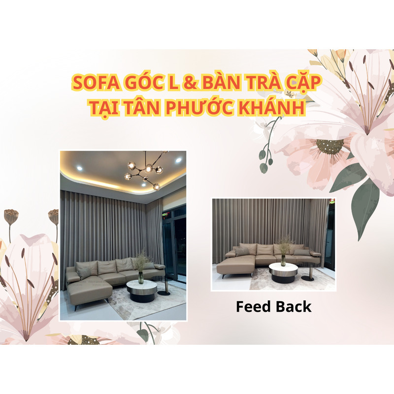 FEEDBACK | SOFA GÓC L & BÀN TRÀ TRÒN TẠI TÂN PHƯỚC KHÁNH