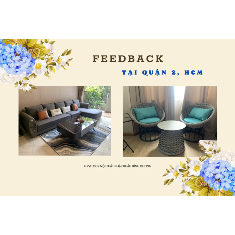 FEEDBACK SOFA GÓC L - BỘ BÀN GHẾ NGOÀI TRỜI Ở QUẬN 2, HỒ CHÍ MINH