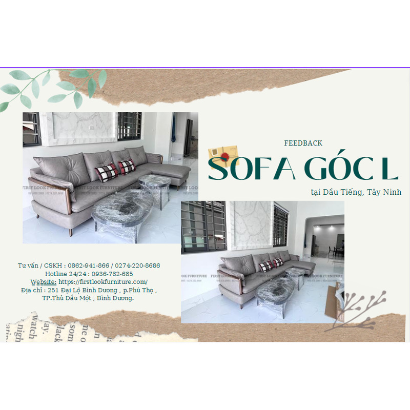 FEEDBACK | SOFA GÓC L - HIỆN ĐẠI | TẠI DẦU TIẾNG , TÂY NINH