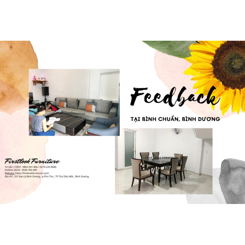 FEEDBACK | SOFA L, DINING TABLE & CHAIRS IN BINH CHUAN, BINH DUONG